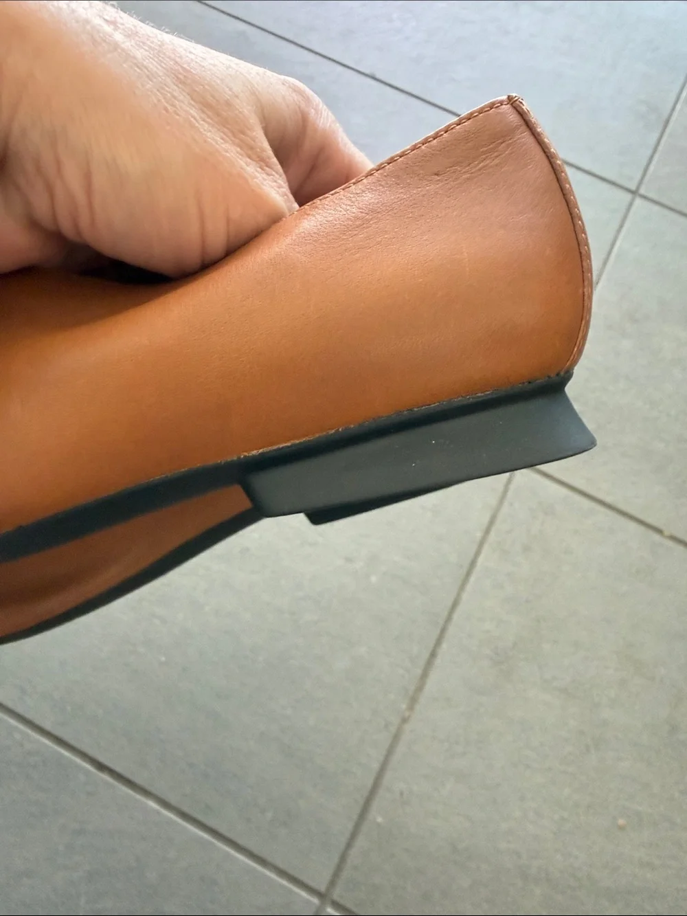 Camper. Casi Myra Brown Leather Ballerinas for Women.